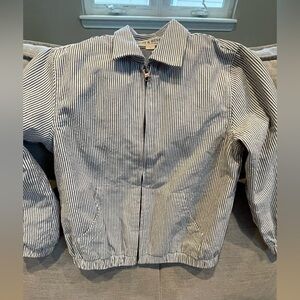 Hope & Henry boys 100% organic cotton striped seersucker spring jacket. Size Sm.